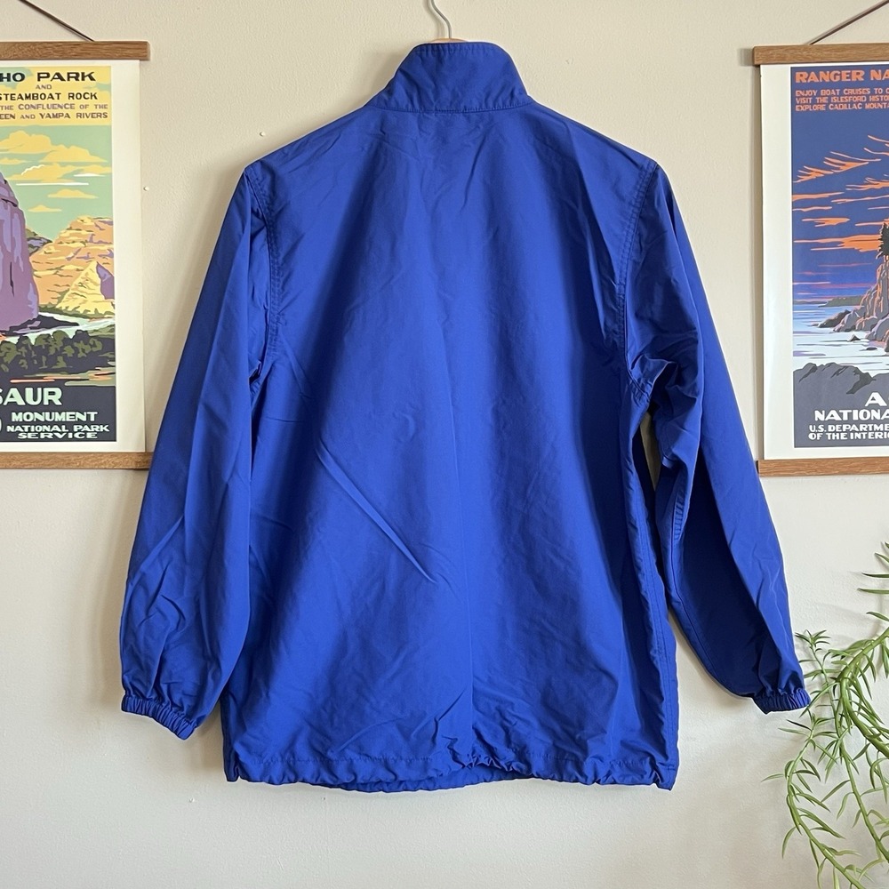 Lands' End Womens Small 6-8 Anorak Jacket Royal Blue Windbreaker Packable EUC - Picture 2 of 6
